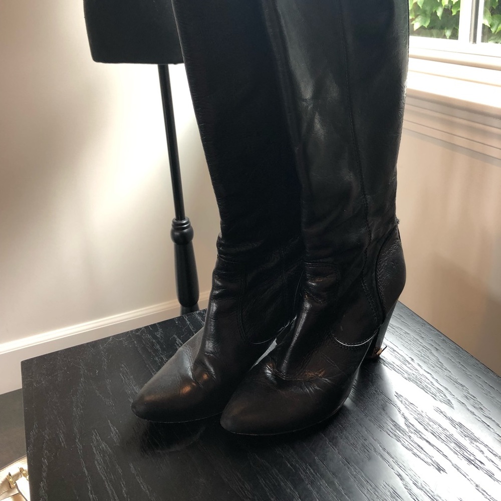 Frye black leather boots